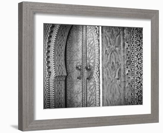 Royal Palace Door, Fes, Morocco-Doug Pearson-Framed Photographic Print