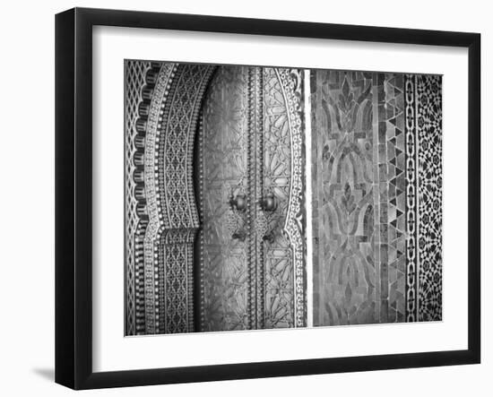 Royal Palace Door, Fes, Morocco-Doug Pearson-Framed Photographic Print