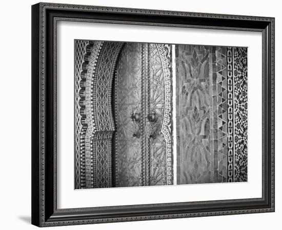 Royal Palace Door, Fes, Morocco-Doug Pearson-Framed Photographic Print