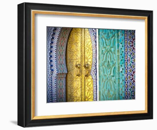 Royal Palace Door, Fes, Morocco-Doug Pearson-Framed Photographic Print