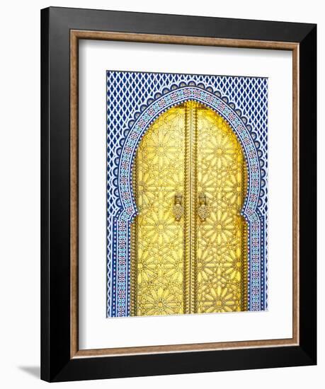 Royal Palace Door, Fes, Morocco-Doug Pearson-Framed Photographic Print