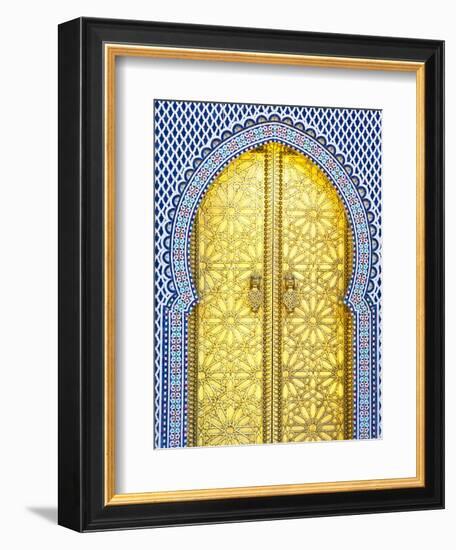 Royal Palace Door, Fes, Morocco-Doug Pearson-Framed Photographic Print