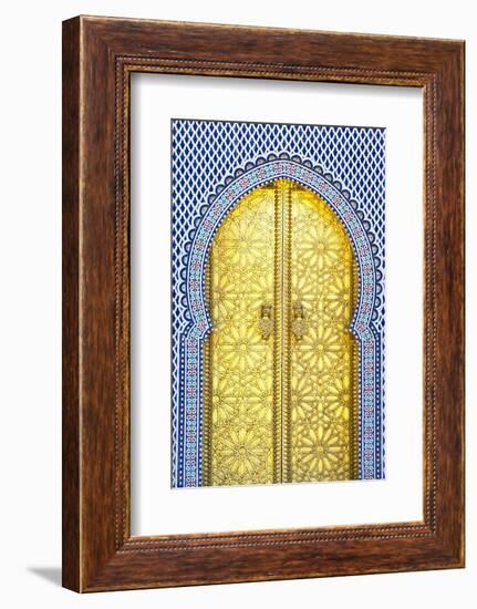 Royal Palace Door, Fes, Morocco-Doug Pearson-Framed Photographic Print