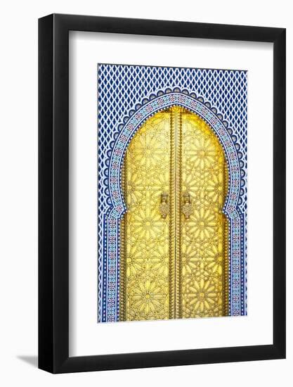 Royal Palace Door, Fes, Morocco-Doug Pearson-Framed Photographic Print