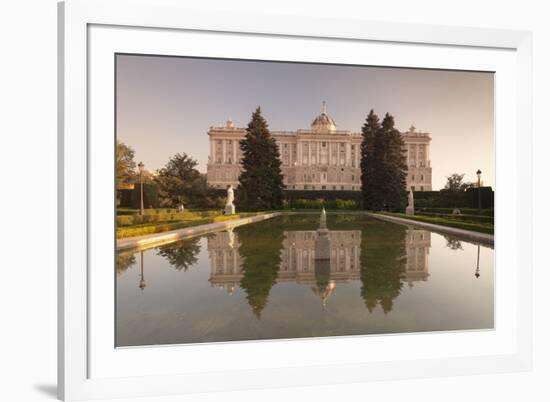 Royal Palace ( Palacio Real), view from Sabatini Gardens (Jardines de Sabatini), Madrid, Spain, Eur-Markus Lange-Framed Photographic Print