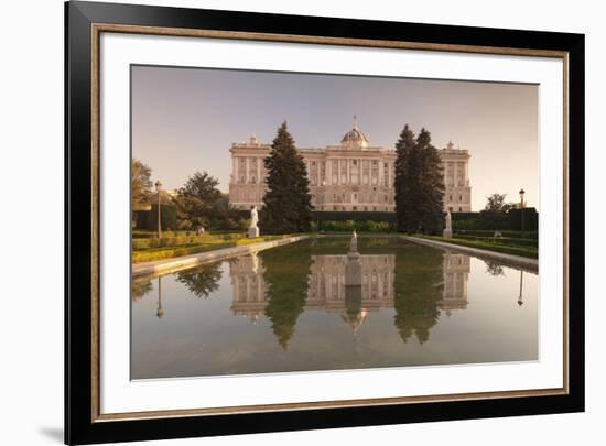 Royal Palace ( Palacio Real), view from Sabatini Gardens (Jardines de Sabatini), Madrid, Spain, Eur-Markus Lange-Framed Photographic Print