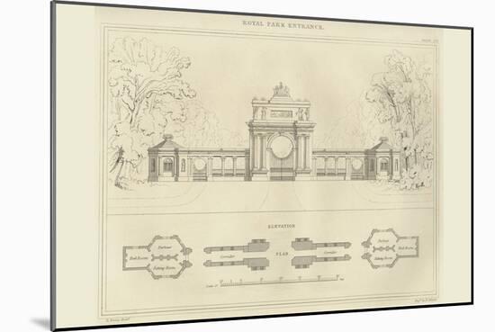 Royal Park Entrance-Richard Brown-Mounted Art Print