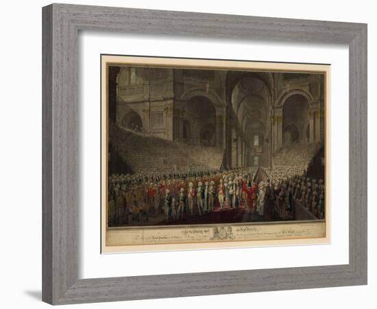 Royal Procession in St Paul's Cathedral on St George's Day, 1789-null-Framed Giclee Print