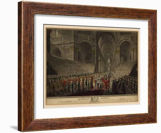 Royal Procession in St Paul's Cathedral on St George's Day, 1789-null-Framed Giclee Print