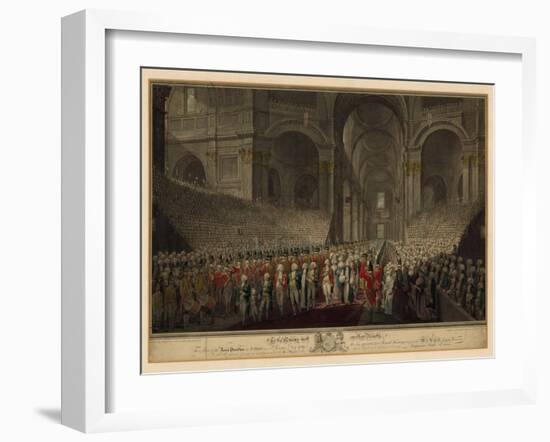 Royal Procession in St Paul's Cathedral on St George's Day, 1789-null-Framed Giclee Print