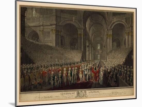 Royal Procession in St Paul's Cathedral on St George's Day, 1789-null-Mounted Giclee Print