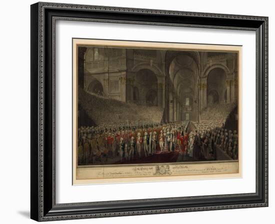 Royal Procession in St Paul's Cathedral on St George's Day, 1789-null-Framed Giclee Print