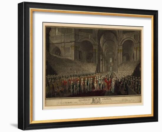 Royal Procession in St Paul's Cathedral on St George's Day, 1789-null-Framed Giclee Print