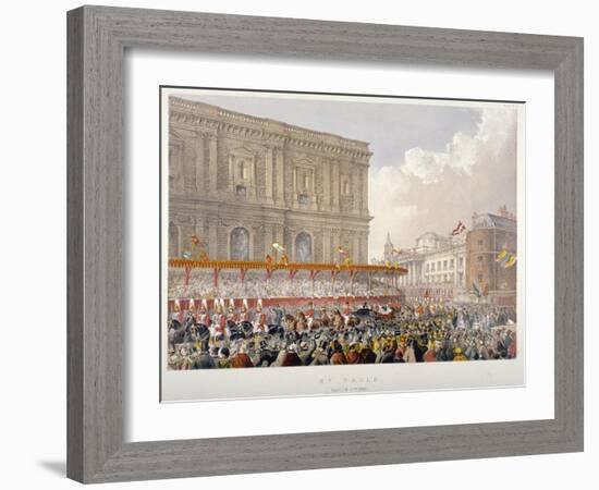 Royal Procession Passing the East End of St Paul's Cathedral, City of London, 1863-Day & Son-Framed Giclee Print