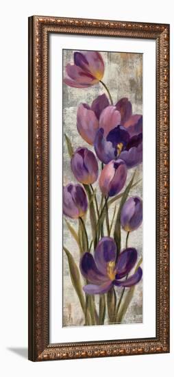 Royal Purple Tulips I Crop-null-Framed Art Print