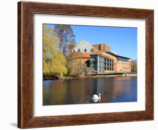 Royal Shakespeare Company Theatre and River Avon, Stratford-Upon-Avon, Warwickshire, England, UK-Rolf Richardson-Framed Photographic Print