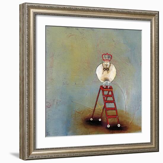 Royal Sheep on Ladder-Stacy Dynan-Framed Giclee Print