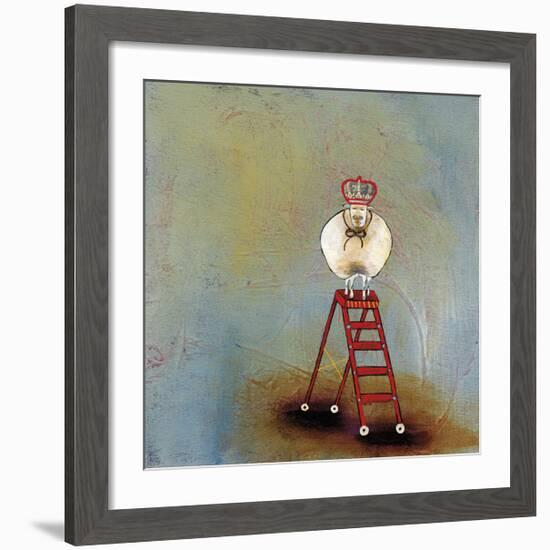 Royal Sheep on Ladder-Stacy Dynan-Framed Giclee Print