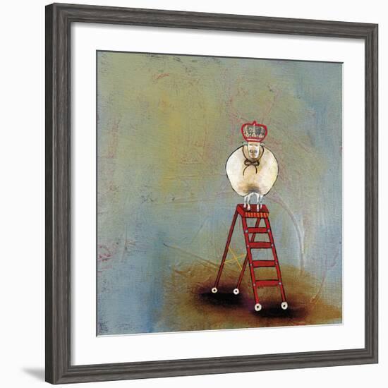 Royal Sheep on Ladder-Stacy Dynan-Framed Giclee Print