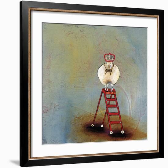 Royal Sheep on Ladder-Stacy Dynan-Framed Giclee Print