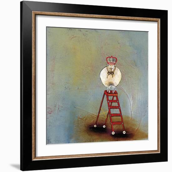 Royal Sheep on Ladder-Stacy Dynan-Framed Giclee Print