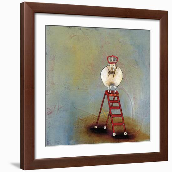 Royal Sheep on Ladder-Stacy Dynan-Framed Giclee Print