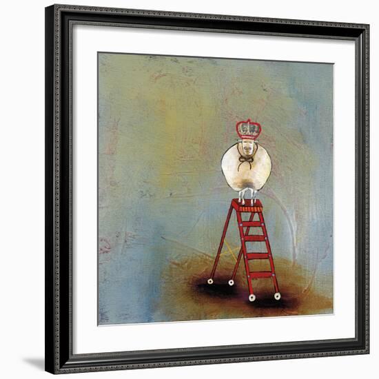 Royal Sheep on Ladder-Stacy Dynan-Framed Giclee Print