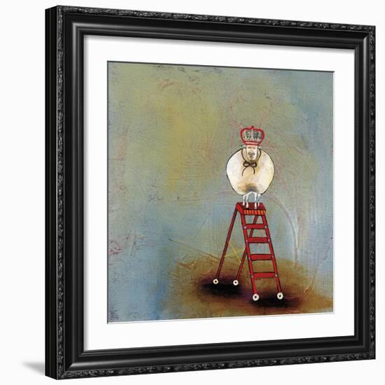 Royal Sheep on Ladder-Stacy Dynan-Framed Giclee Print