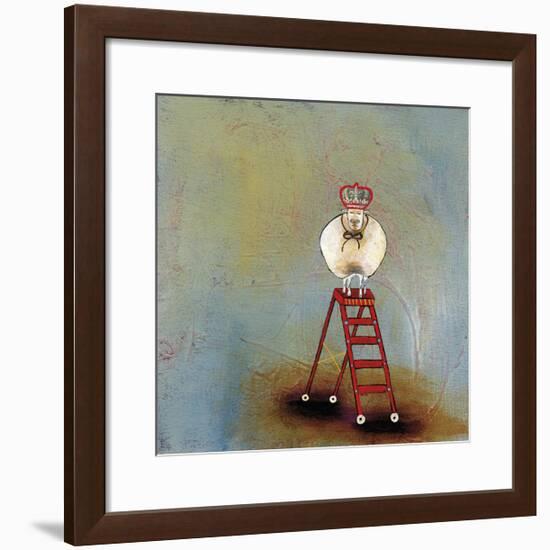 Royal Sheep on Ladder-Stacy Dynan-Framed Giclee Print