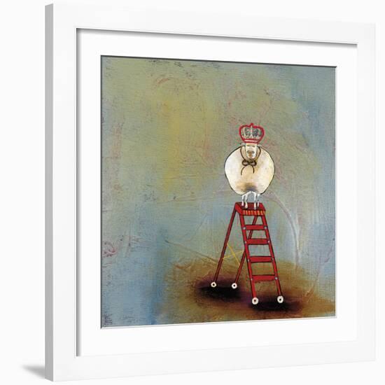 Royal Sheep on Ladder-Stacy Dynan-Framed Giclee Print