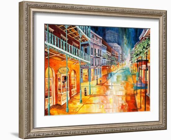 Royal Street at Night-Diane Millsap-Framed Art Print