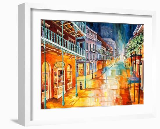 Royal Street at Night-Diane Millsap-Framed Art Print