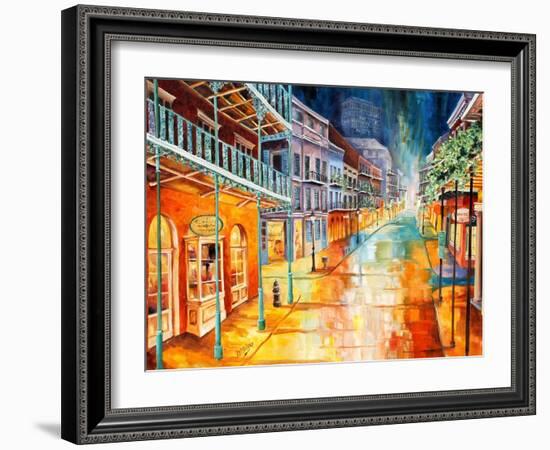 Royal Street at Night-Diane Millsap-Framed Art Print