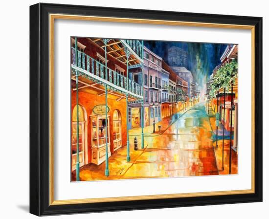 Royal Street at Night-Diane Millsap-Framed Art Print