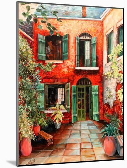 Royal Street Courtyard-Diane Millsap-Mounted Art Print