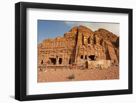 Royal Tombs at Ancient Nabatean City of Petra, Wadi Musa, Ma'an Governorate, Jordan-null-Framed Photographic Print