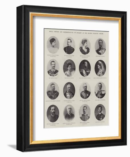 Royal Visitors and Representatives of Royalty at the Queen's Diamond Jubilee-null-Framed Giclee Print
