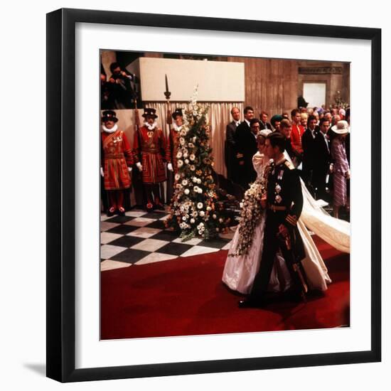 Royal Wedding of Prince Charles and Lady Diana Spencer at St Paul's Cathedral-null-Framed Photographic Print