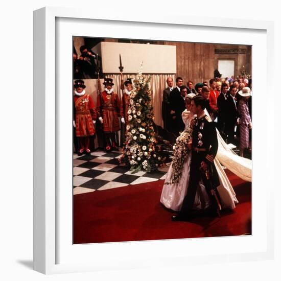 Royal Wedding of Prince Charles and Lady Diana Spencer at St Paul's Cathedral-null-Framed Photographic Print