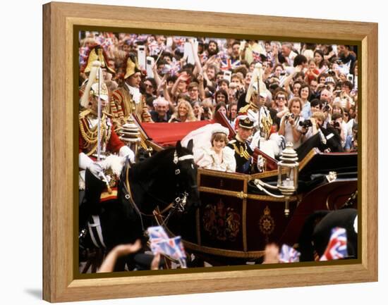 Royal Wedding of Prince Charles and Lady Diana Spencer July 1981-null-Framed Premier Image Canvas