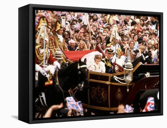 Royal Wedding of Prince Charles and Lady Diana Spencer July 1981-null-Framed Premier Image Canvas