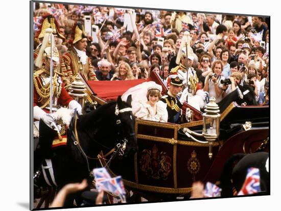 Royal Wedding of Prince Charles and Lady Diana Spencer July 1981-null-Mounted Photographic Print