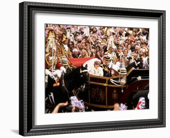 Royal Wedding of Prince Charles and Lady Diana Spencer July 1981-null-Framed Photographic Print