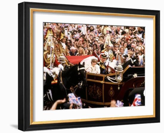 Royal Wedding of Prince Charles and Lady Diana Spencer July 1981-null-Framed Photographic Print