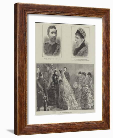 Royal Wedding of Princess Beatrice and Prince Henry of Battenberg-null-Framed Giclee Print