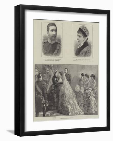 Royal Wedding of Princess Beatrice and Prince Henry of Battenberg-null-Framed Giclee Print