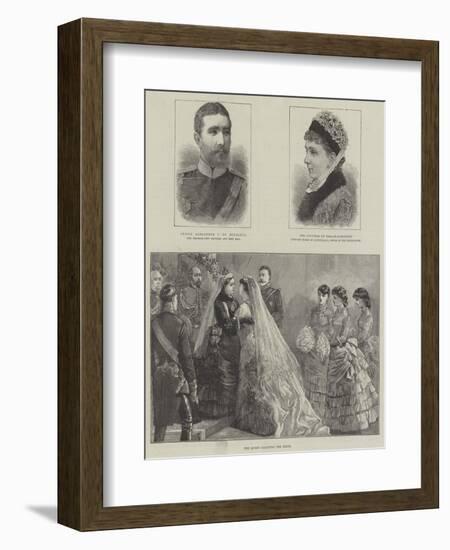 Royal Wedding of Princess Beatrice and Prince Henry of Battenberg-null-Framed Giclee Print