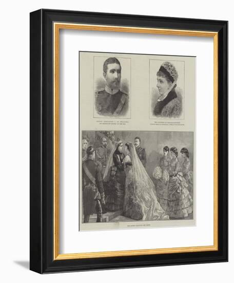 Royal Wedding of Princess Beatrice and Prince Henry of Battenberg-null-Framed Giclee Print