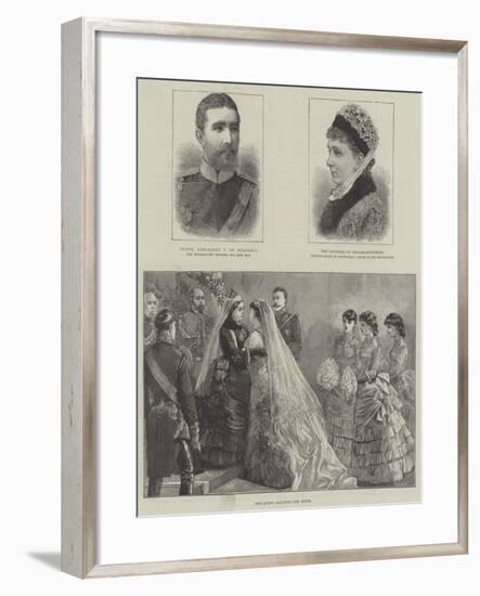 Royal Wedding of Princess Beatrice and Prince Henry of Battenberg-null-Framed Giclee Print