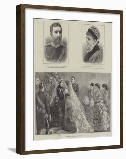 Royal Wedding of Princess Beatrice and Prince Henry of Battenberg-null-Framed Giclee Print